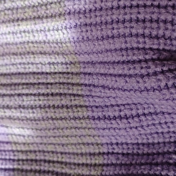 $4 Add-on Purple & Gray Striped Knit Sweater - Size Small - Picture 5 of 7